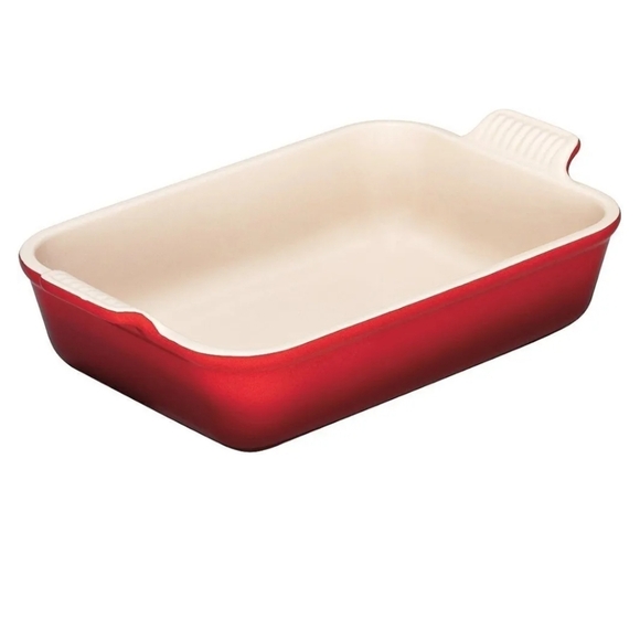 Le Creuset Other - Le Creuset Red Stoneware Baking Dish Small Individual Size 8x5x2 New